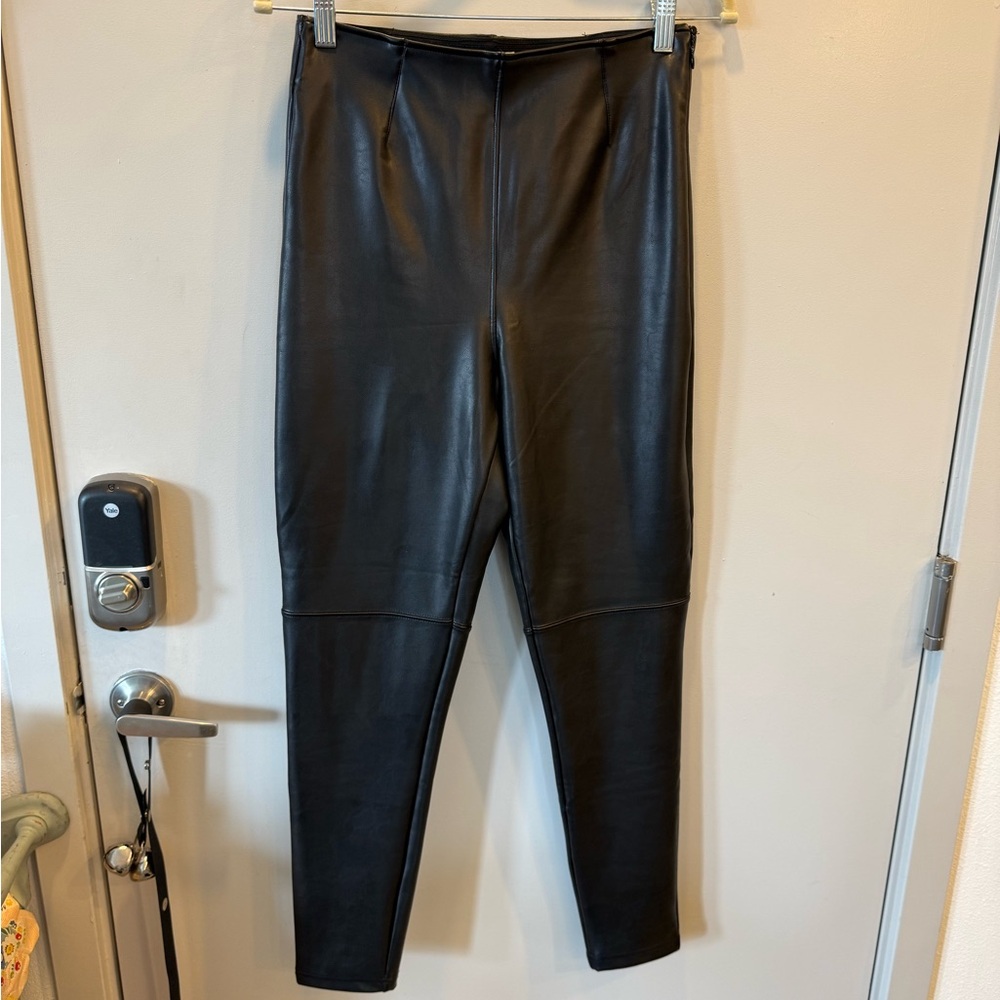 Abercrombie & Fitch Black Vegan Leather Leggings